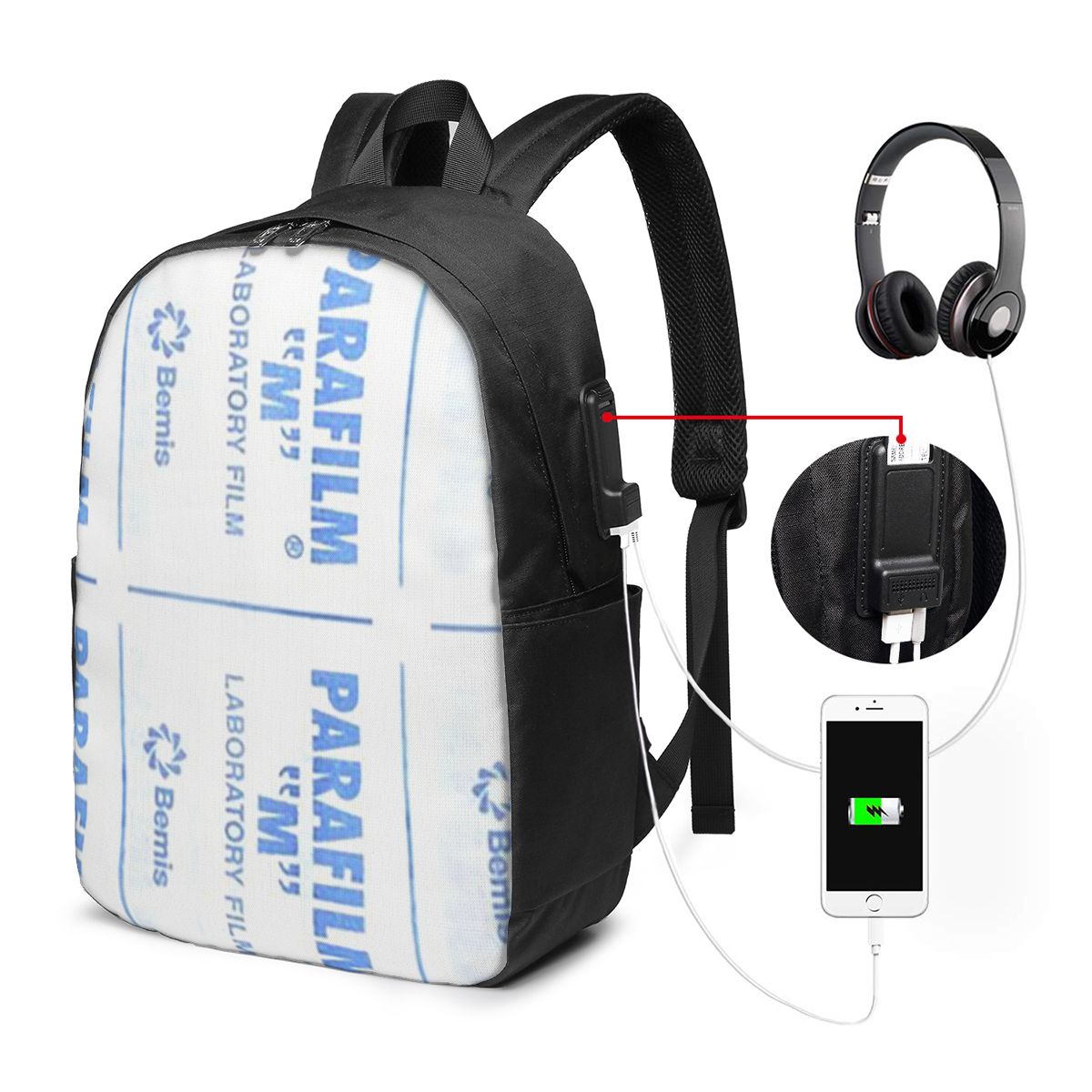 Women Bags For Travel - พาราฟิล์มเป็นกระเป๋าเป้สะพายหลังสำหรับเดินทาง กระเป๋าใส่โน้ตบุ๊ก กระเป๋าคอมพิวเตอร์ กระเป๋านักเรียน กระเป๋าใส่แล็ปท็อป กระเป๋าสะพายไหล่สำหรับผู้ชายและผู้หญิง