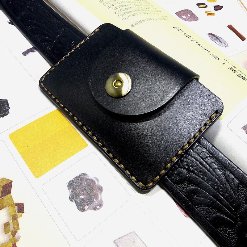 Women Bags Handmade - Blongk Ultra บางกระเป๋าเอวกระเป๋าหนังแท้กระเป๋า Pack Hand-Made ID