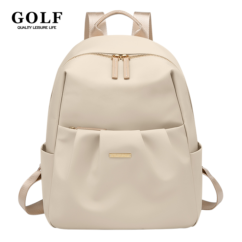 Women Bags Offers - GOLF น่ารักกระเป๋าเป้สะพายหลังผู้หญิงสุภาพสตรีกระเป๋าเป้สะพายหลังกระเป๋าสีทึบขนาดเล็ก Back Pack กระเป๋าหลายกระเป๋าความงามหญิงกระเป๋า