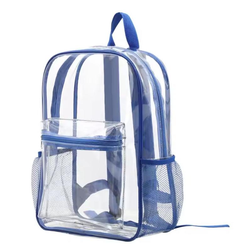 Women Bags Casual - กระเป๋าเป้สะพายหลังแบบใส ขนาดใหญ่ กันน้ำ กระเป๋าสะพายไหล่ PVC โปร่งใส