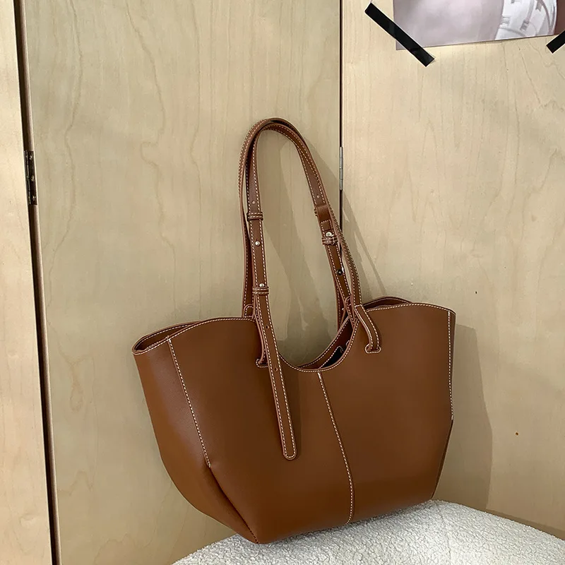 Women'S Vegan Bags - กระเป๋าถือสตรีวินเทจขนาดใหญ่ความจุแบบพกพาช้อปปิ้งไหล่กระเป๋า PU หนังสุภาพสตรี Commuter Underarm Totes