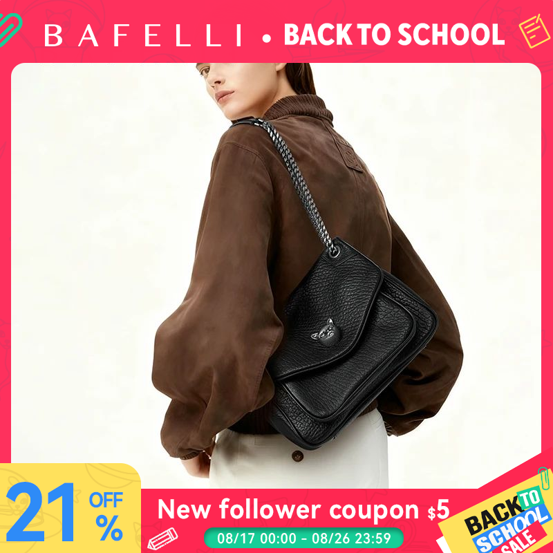 Women Bags For Airport - กระเป๋าถือ BAFELLI รุ่น Trendy Chained Tote
