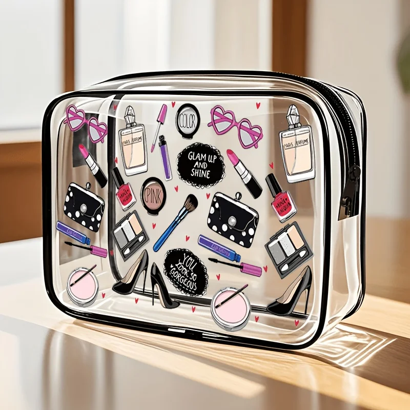 Women Bags For Airport - กระเป๋าใส่เครื่องสำอางแบบใส 1 ชิ้น กระเป๋าใส่อุปกรณ์อาบน้ำสำหรับเดินทาง กระเป๋าใส่ของใช้ในห้องน้ำ กระเป๋าจัดระเบียบสำหรับออกกำลังกาย