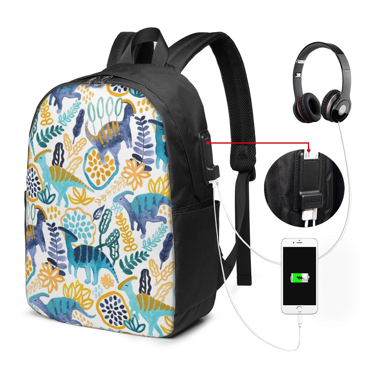 Women Bags For Travel - กัวเช่ พาราซัวโรโลฟัสกระเป๋าเป้สะพายหลังกระเป๋าใส่โน๊ตบุ๊คสำหรับเดินทางคอมพิวเตอร์กระเป๋านักเรียนวิทยาลัยกระเป๋าใส่แล็ปท็อปกระเป๋าสะพายสำหรับผู้ชายผู้หญิง