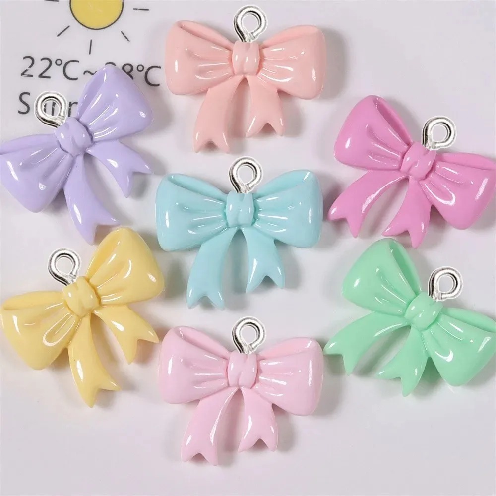 10 ชิ้น ชาร์มเรซิ่นรูปโบว์สีลู - Women Bags Handmade บทวิจารณ์และราคา