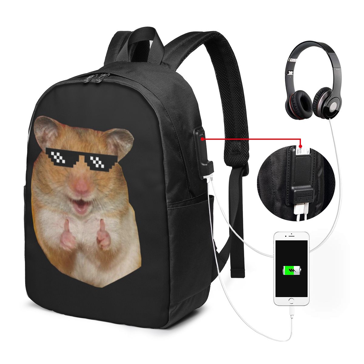 กระเป๋าเป้สะพายหลังลายหนูแฮมสเ - Women Bags For Travel บทวิจารณ์และราคา