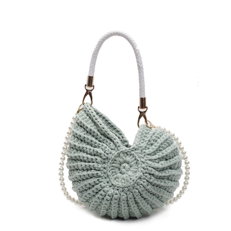 กระเป๋าถือโครเชต์รูปทรงเปลือกห - Women Bags Handmade บทวิจารณ์และราคา