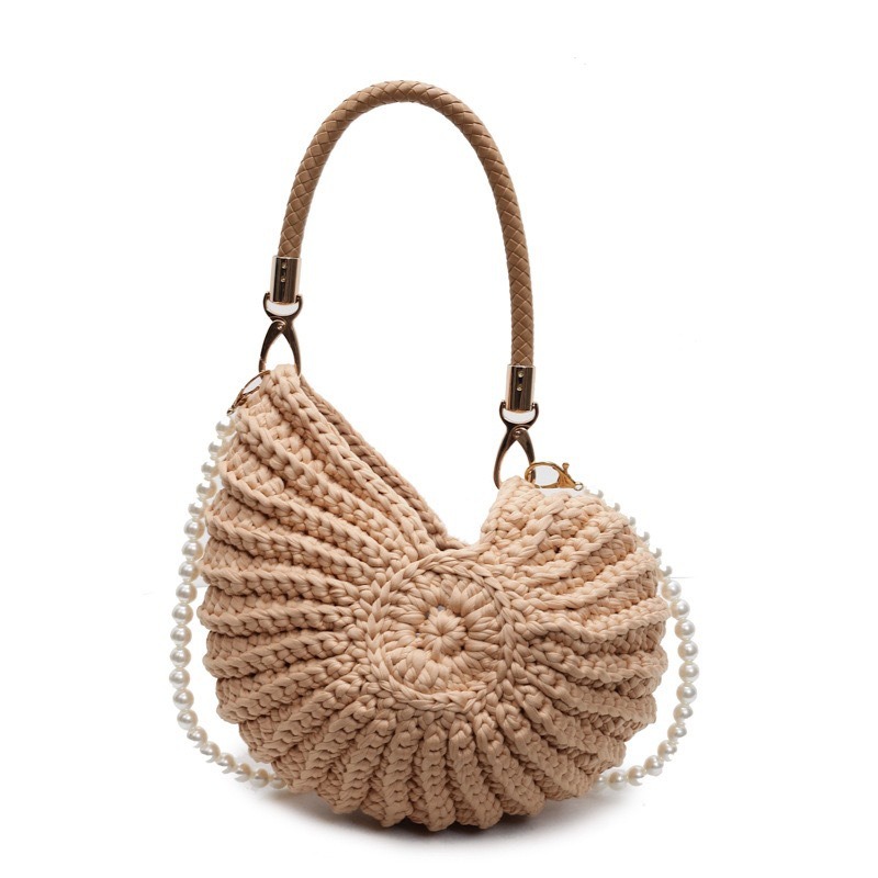 กระเป๋าถือโครเชต์รูปทรงเปลือกห - Women Bags Handmade บทวิจารณ์และราคา