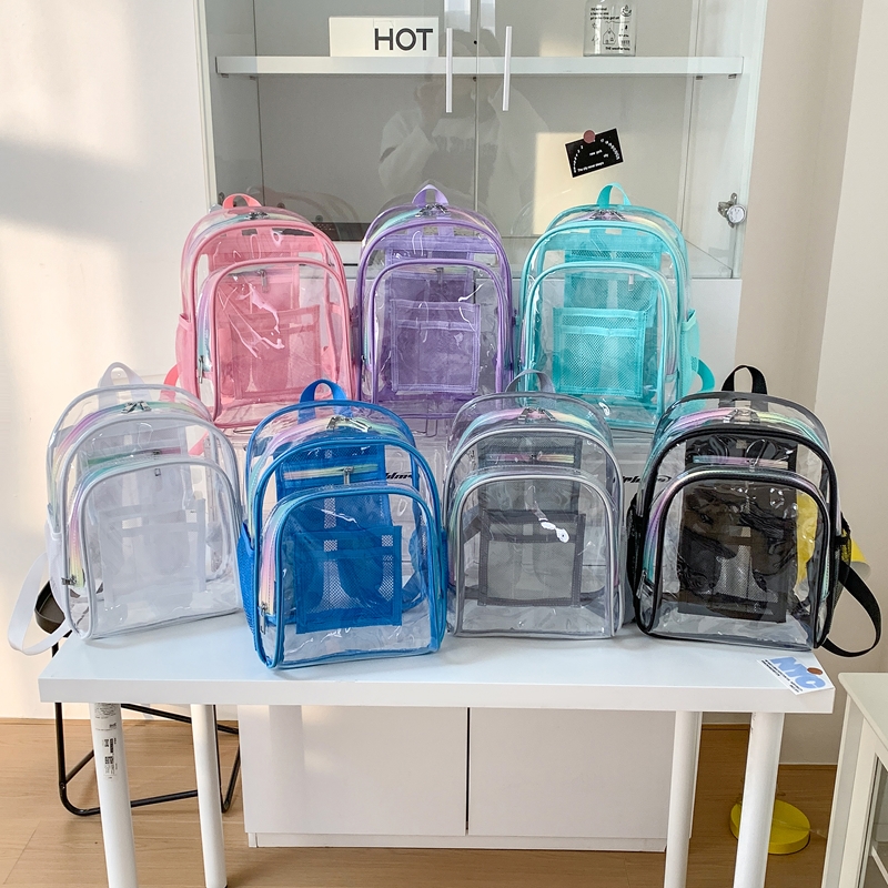 กระเป๋าเป้ใส PVC ซิปใส ความจุเ - Women Bags In Sale บทวิจารณ์และราคา