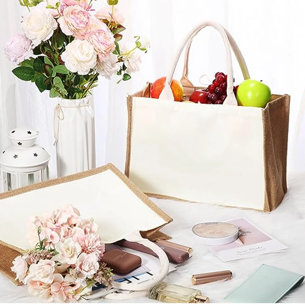 Vintage Jute Bag กระเป๋าช้อปปิ - Women Bags Jute บทวิจารณ์และราคา