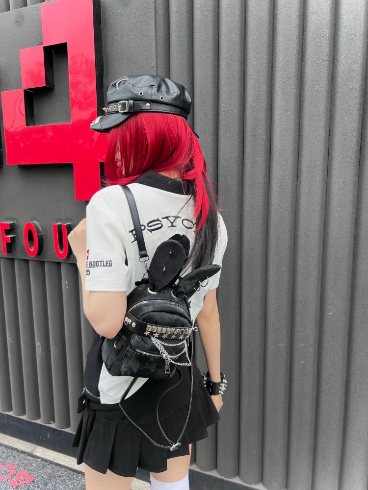 กระเป๋าเป้สะพายหลังสไตล์พังก์ด - Women Bags Handmade บทวิจารณ์และราคา