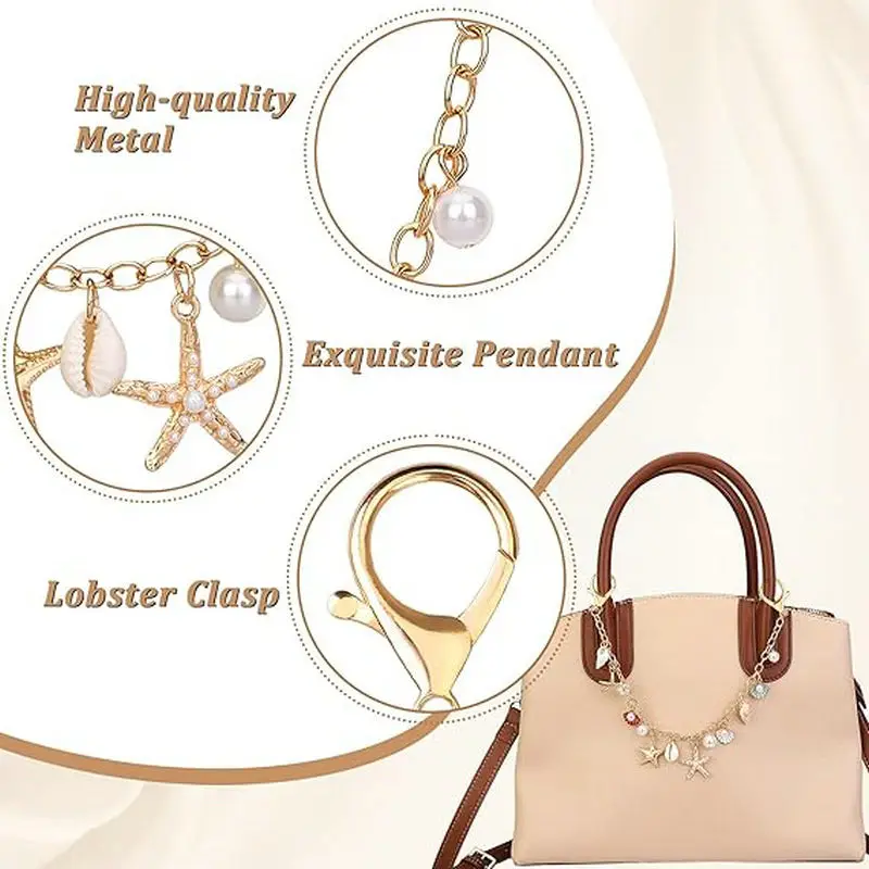 จี้ห้อยกระเป๋าสำหรับกระเป๋าถือ - Women Bags Golden บทวิจารณ์และราคา
