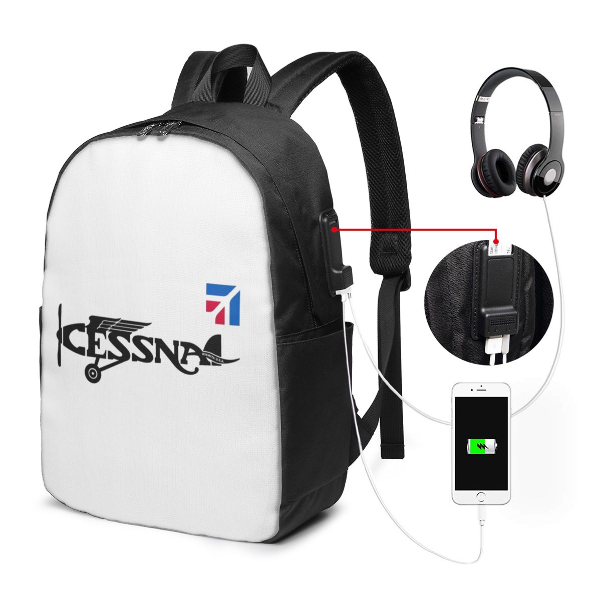 กระเป๋าเป้สะพายหลังโลโก้เซสนาก - Women Bags For Travel บทวิจารณ์และราคา