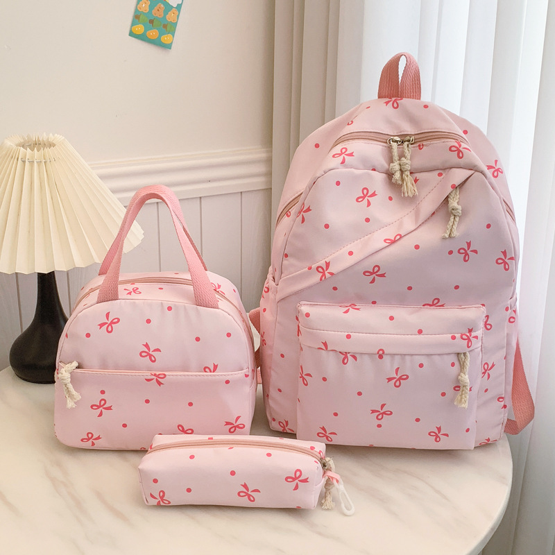 ชุดกระเป๋าเป้สะพายหลังลายดอกไม - Women Bags Casual บทวิจารณ์และราคา