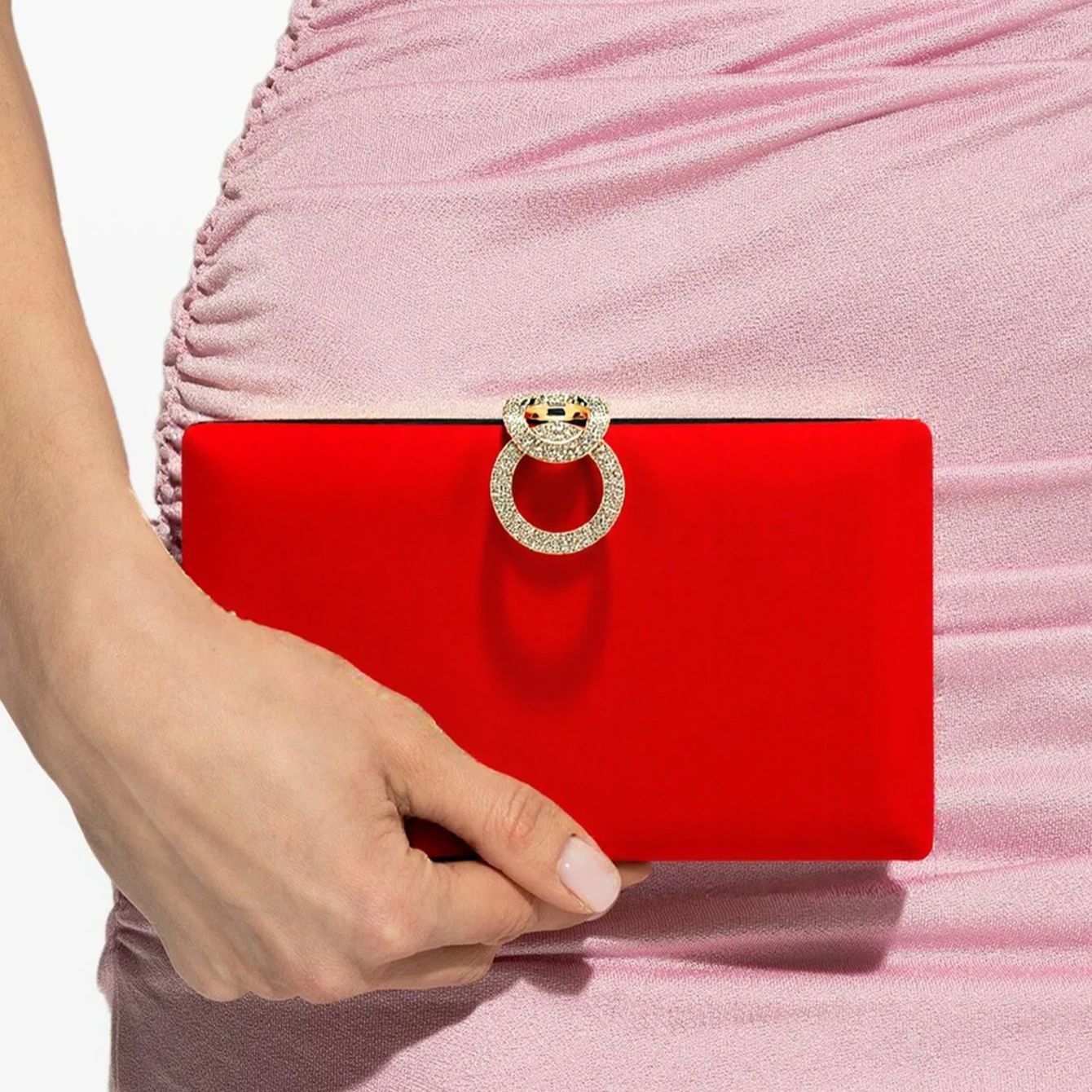 กระเป๋าคลัทช์ผู้หญิงกำมะหยี่ ป - Women Bags Golden บทวิจารณ์และราคา