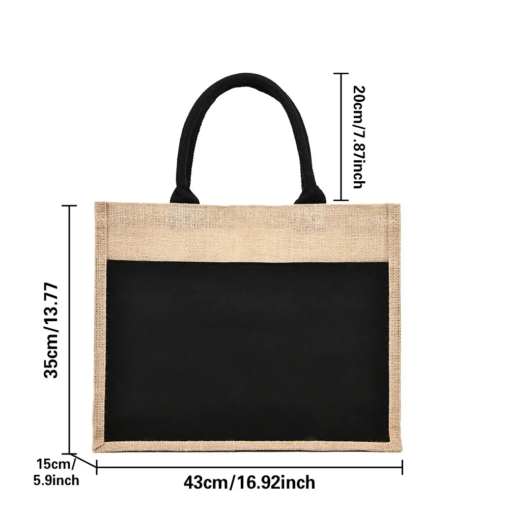 Tote Bag กระเป๋าช้อปปิ้งปอกระเ - Women Bags Jute บทวิจารณ์และราคา