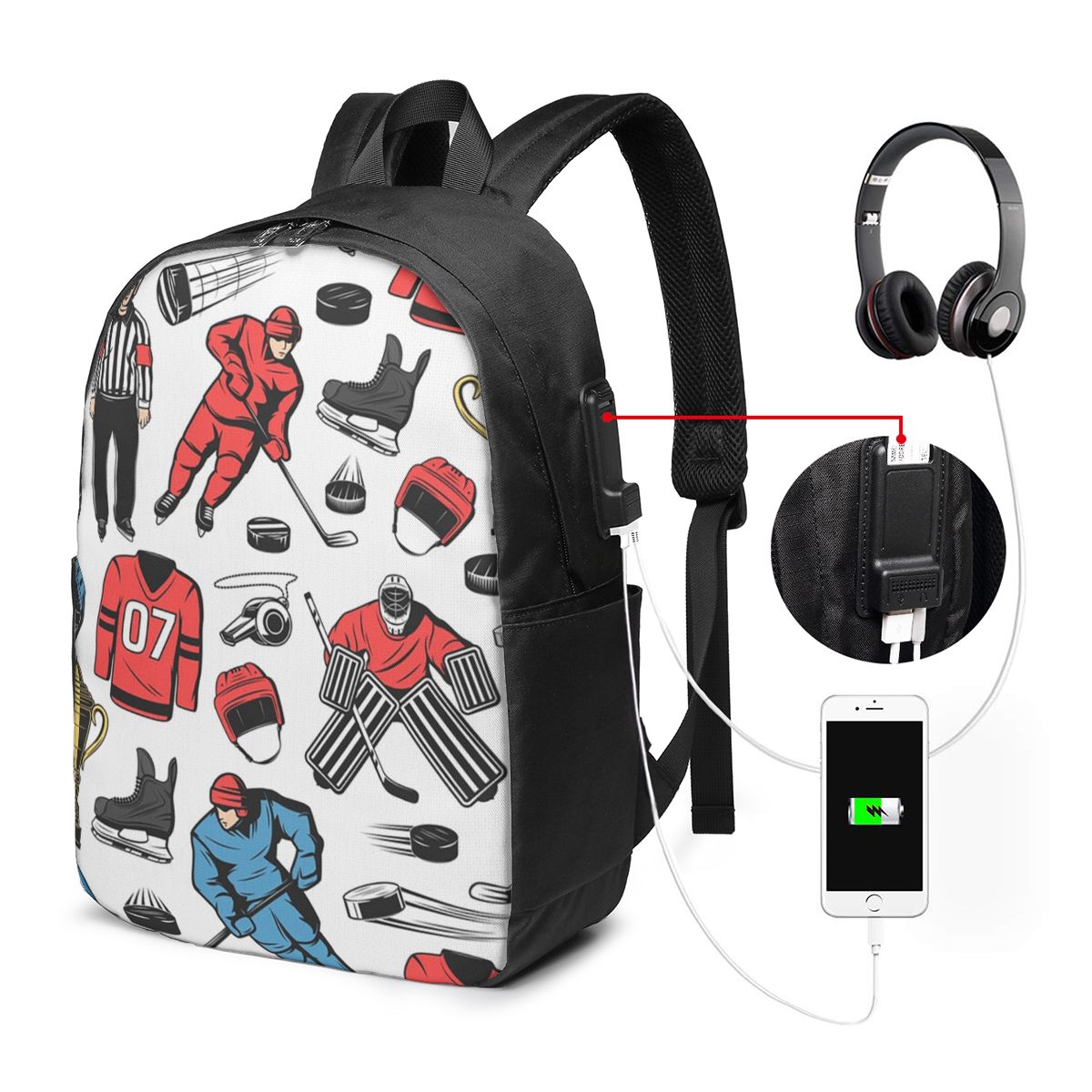 กระเป๋าเป้สะพายหลังลายฮอกกี้น้ - Women Bags For Travel บทวิจารณ์และราคา