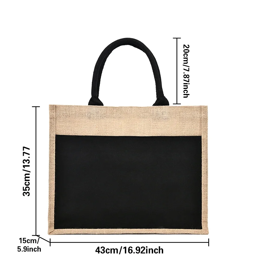 Tote Bag กระเป๋าช้อปปิ้งปอกระเ - Women Bags Jute บทวิจารณ์และราคา