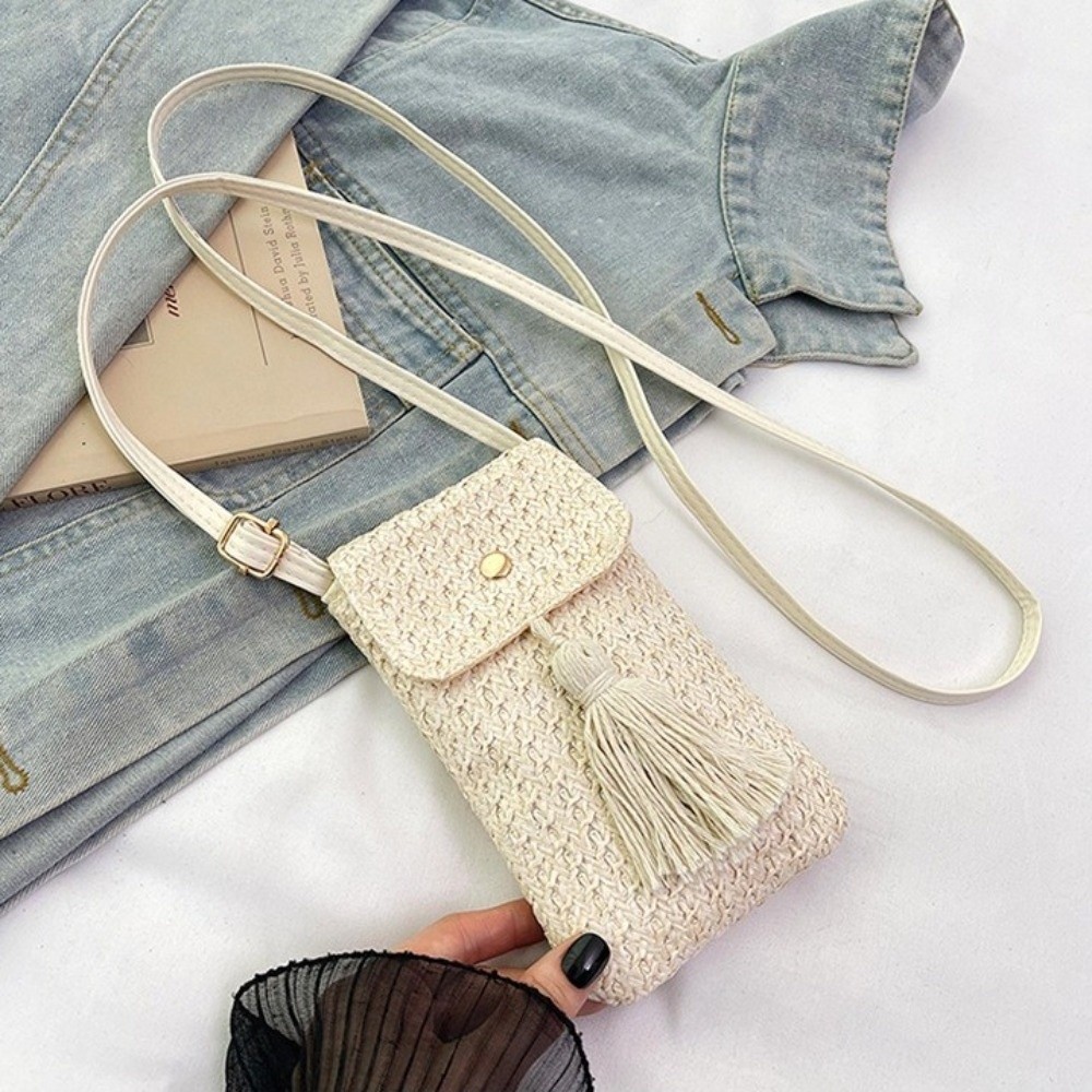 กระเป๋าถือสานฟางแบบพกพา พู่ห้อ - Women Bags Handmade บทวิจารณ์และราคา