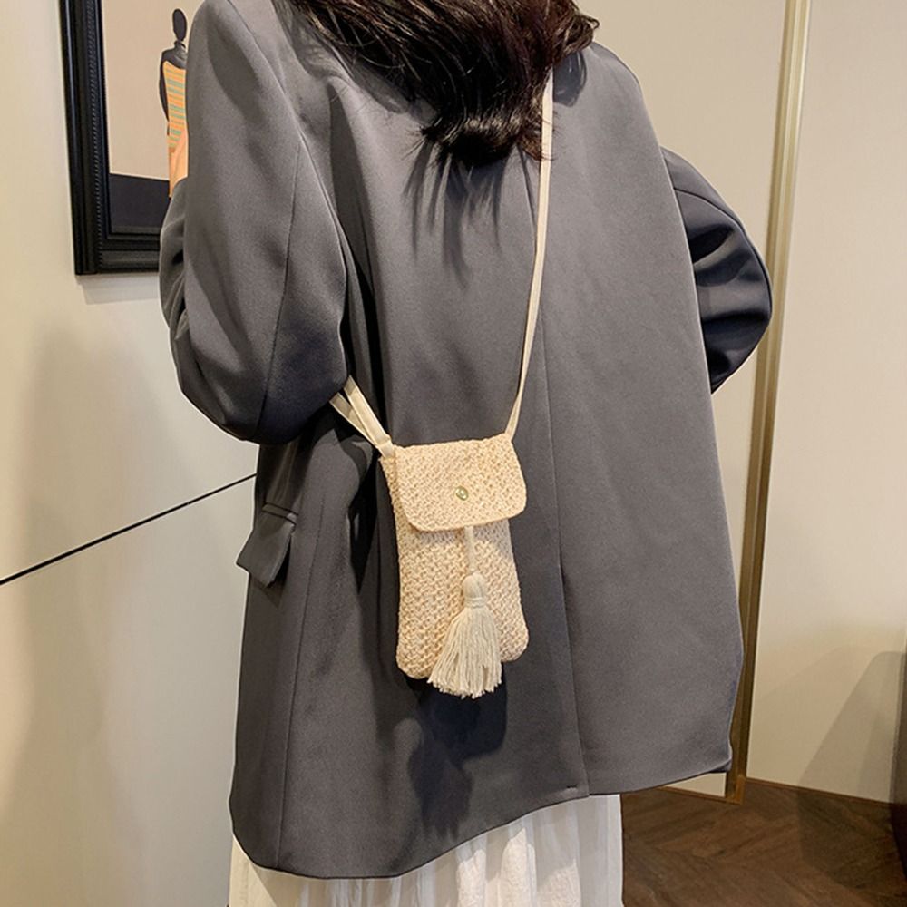 กระเป๋าถือสานฟางแบบพกพา พู่ห้อ - Women Bags Handmade บทวิจารณ์และราคา