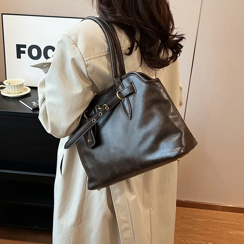 กระเป๋าโท้ทหนัง PU สไตล์เรโทรส - Women Bags For Airport บทวิจารณ์และราคา
