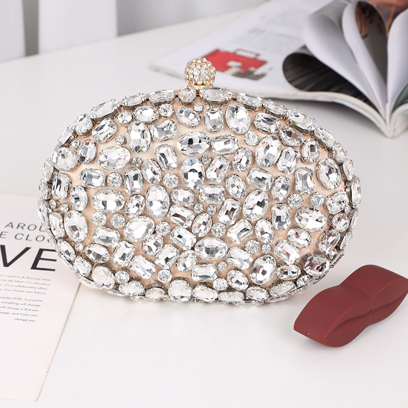 กระเป๋างานราตรีประดับเพชรสีเงิ - Women Bags Golden บทวิจารณ์และราคา