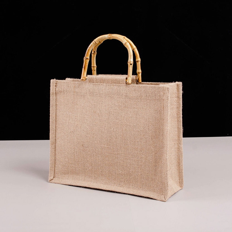 แบบพกพา Burlap กระเป๋าช้อปปิ้ง - Women Bags Jute บทวิจารณ์และราคา