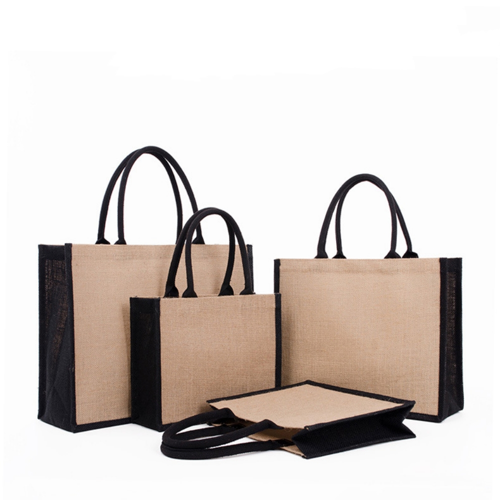 ถุงช้อปปิ้งผ้ากระสอบปอกระเจาเป - Women Bags Jute บทวิจารณ์และราคา