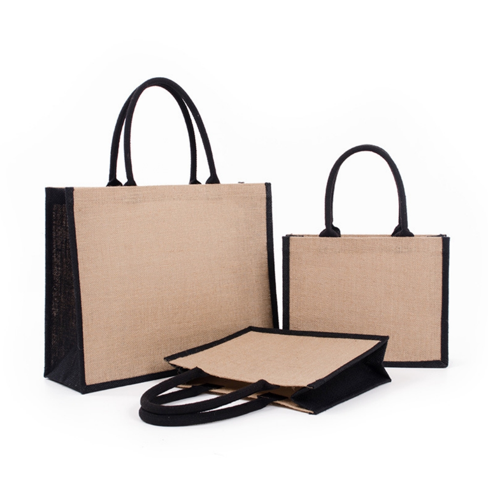ถุงช้อปปิ้งผ้ากระสอบปอกระเจาเป - Women Bags Jute บทวิจารณ์และราคา