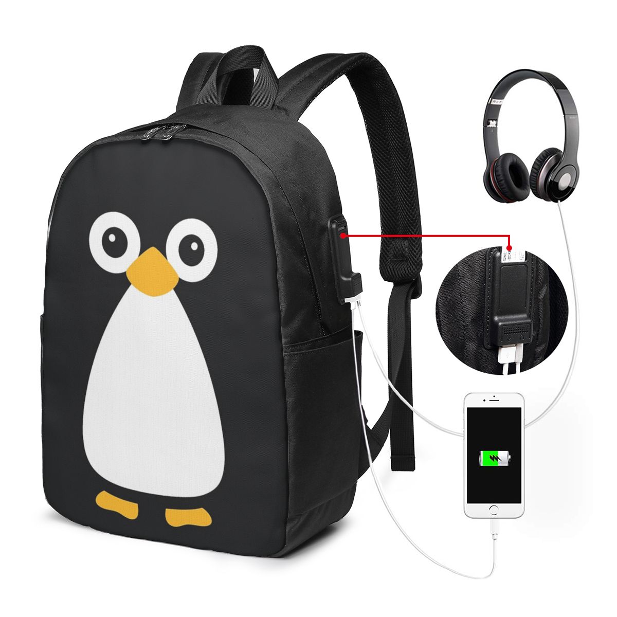 กระเป๋าเป้สะพายหลังลายเพนกวินน - Women Bags For Travel บทวิจารณ์และราคา