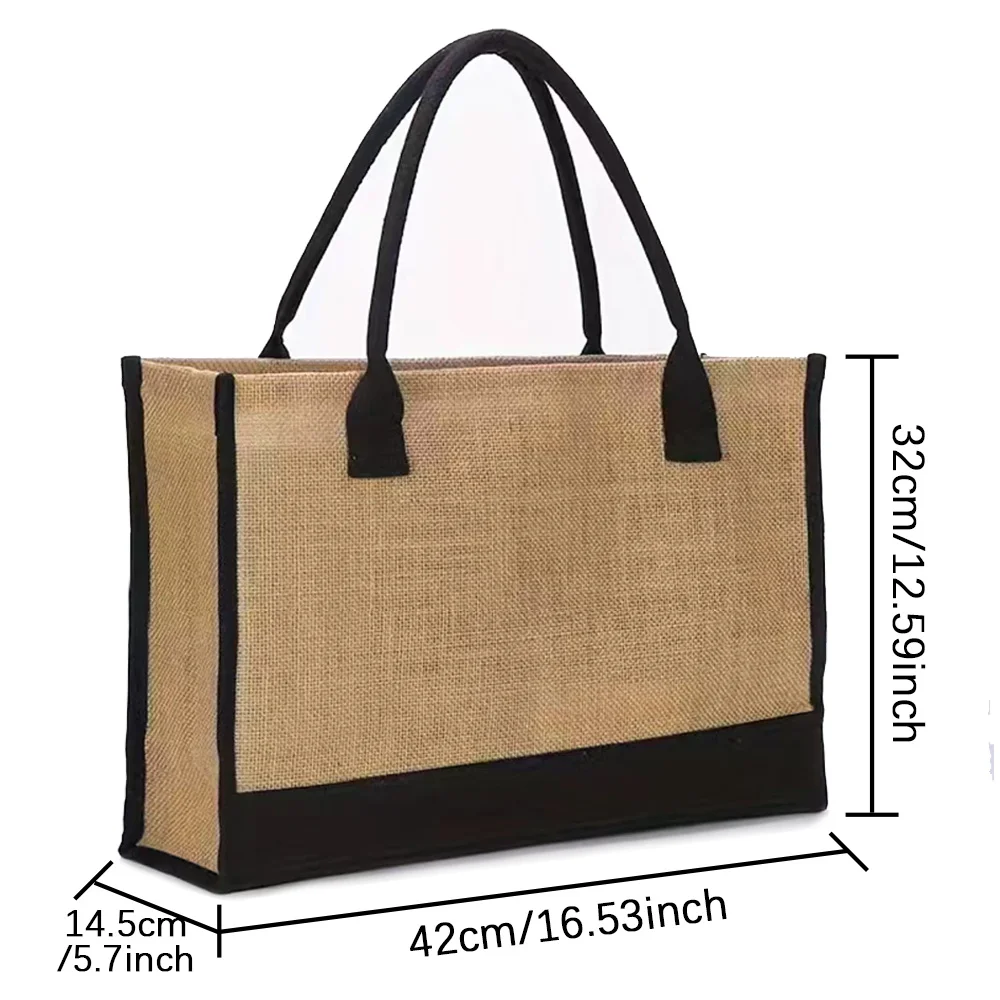 กระเป๋าช้อปปิ้ง กระเป๋าวินเทจ  - Women Bags Jute บทวิจารณ์และราคา
