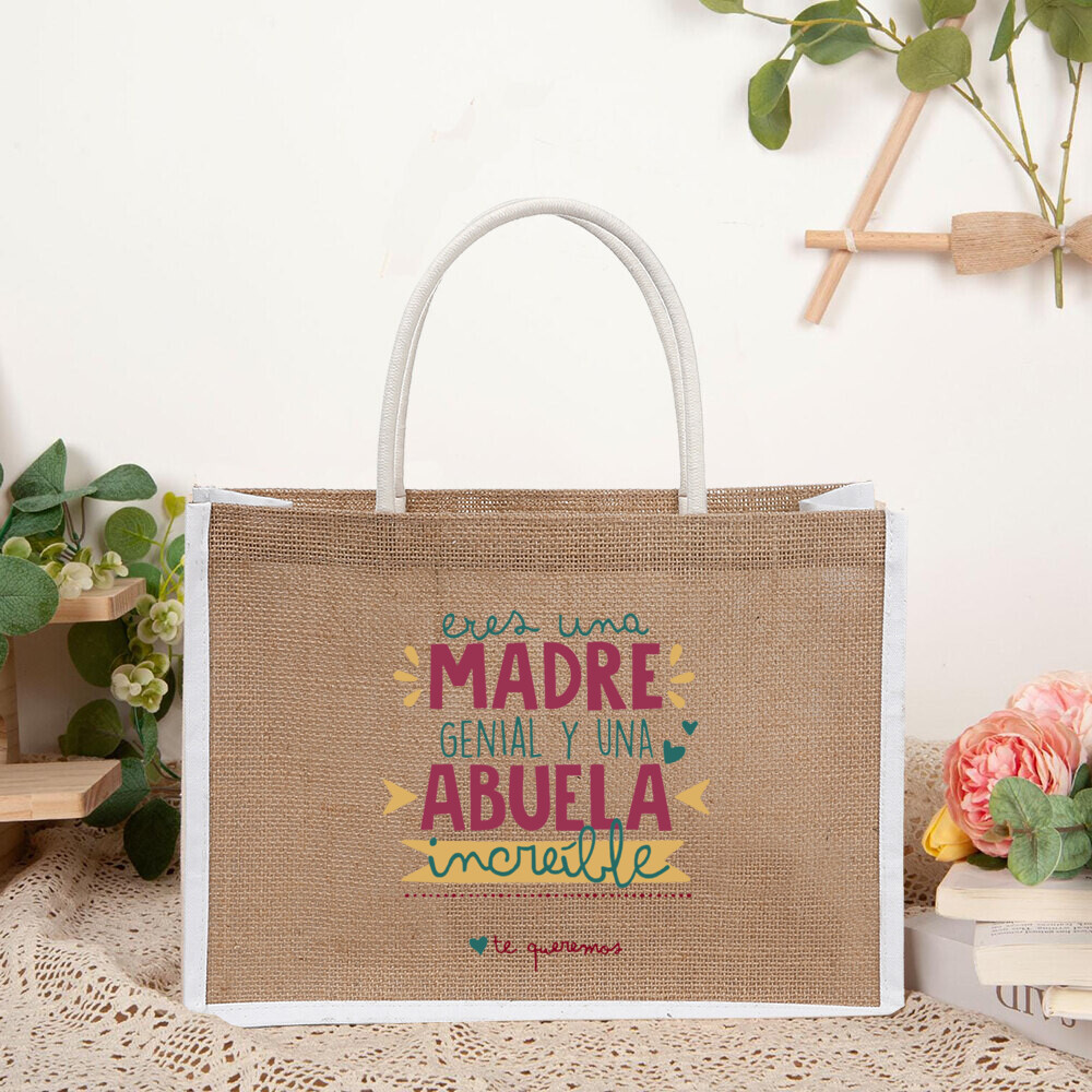 คุณเป็นแม่ที่ยิ่งใหญ่และเป็นคุ - Women Bags Jute บทวิจารณ์และราคา